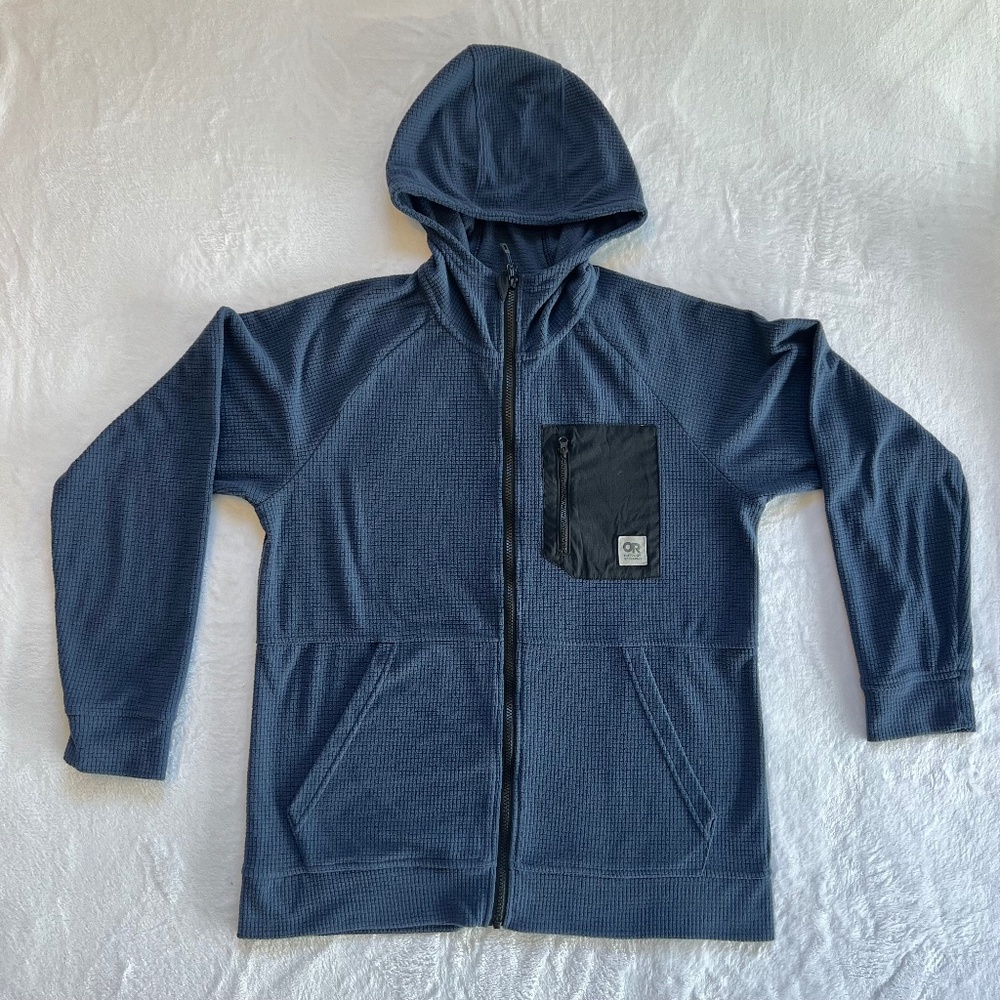 Outdoor Research Men's Trail Mix Full Zip Hoodie, naval blue, size M